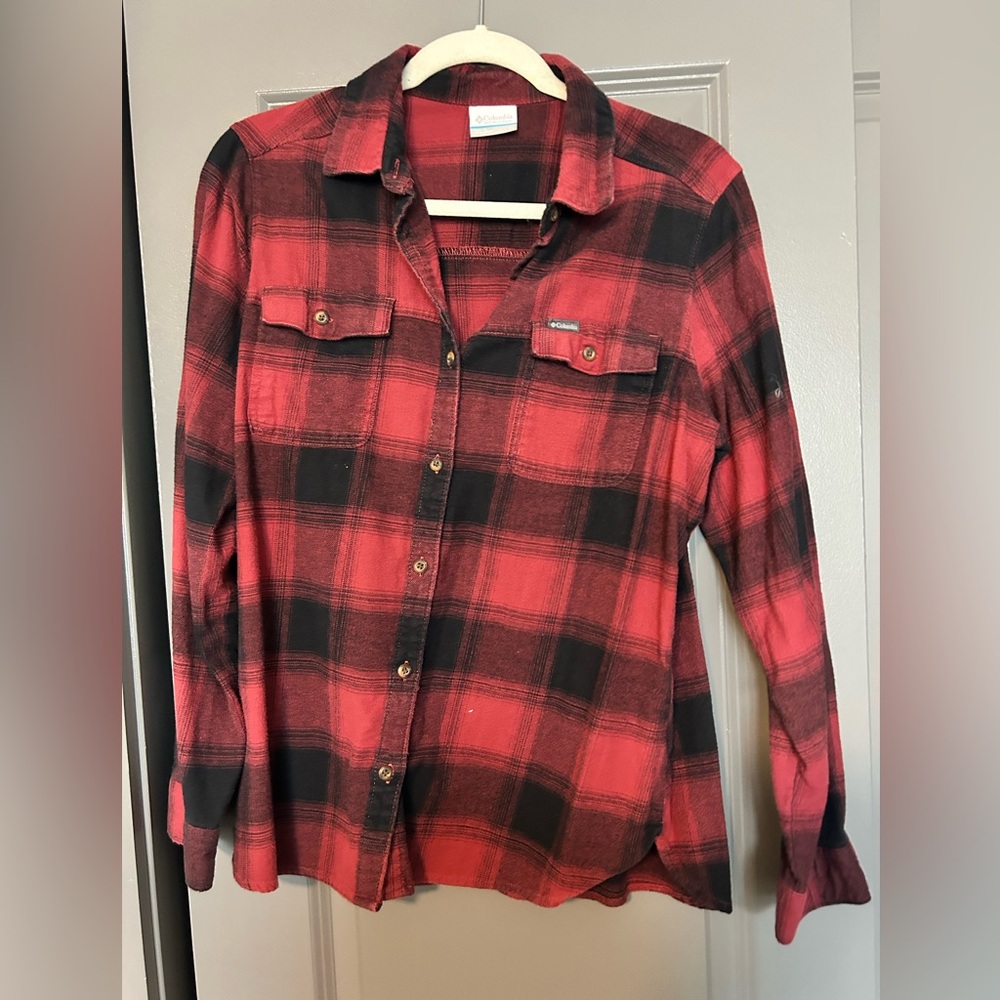 Columbia Buffalo plaid flannel, size L
